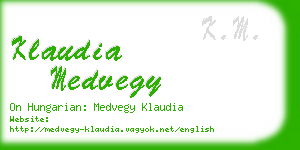 klaudia medvegy business card